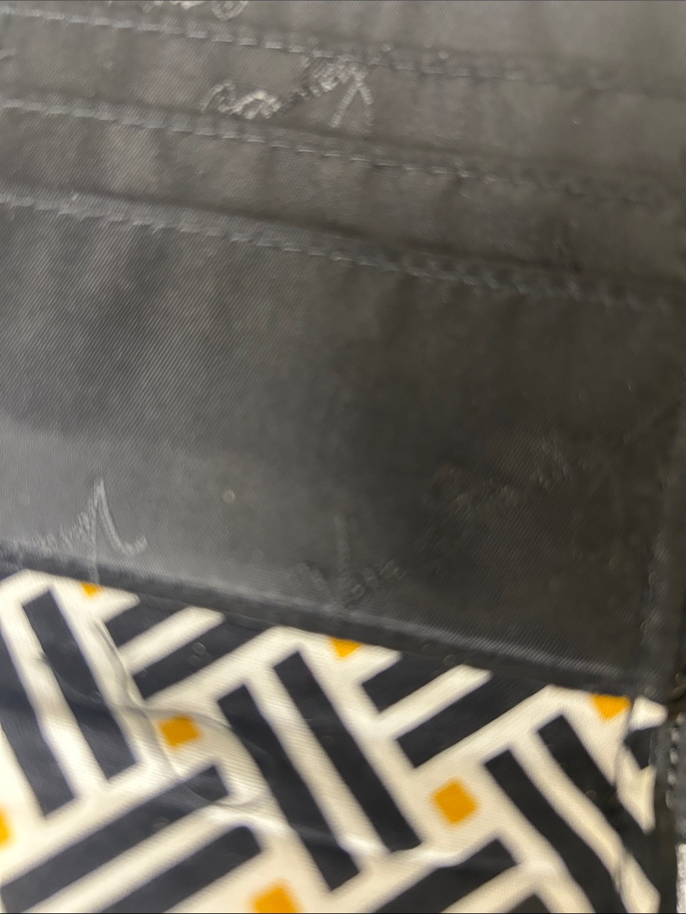 Vera Bradley Black Quilted Zip-Around Wallet with Turn-Lock Closure - Picture 5 of 10